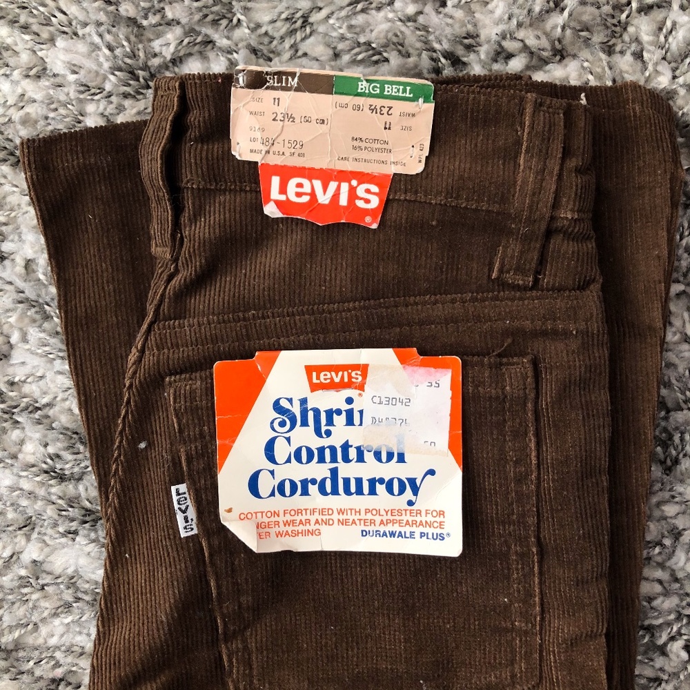 Deadstock 70s vintage corduroy bell bottom Levi's